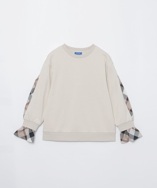 BLUE LABEL CRESTBRIDGE（ブルーレーベルクレストブリッジ）の「アームスリットパーシャルチェックプルオーバー（Tシャツ/カットソー・レディース・ブラック/グレー系その他/ベージュ・38）」の18枚目の写真