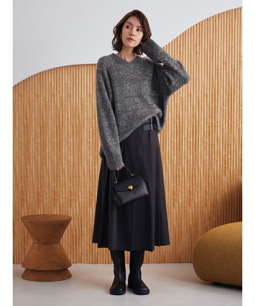 【美品】tanakadaisuke シルバーバックルプリーツスカート tanakadaisuke スカート 「tanakadaisuke/タナカダイスケ」silver