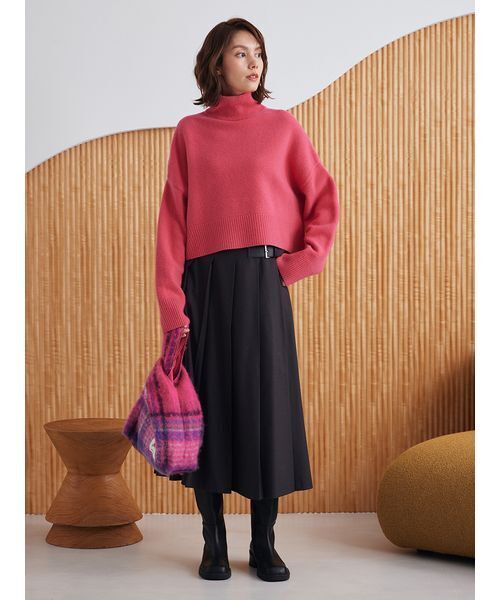 Mila Owen（ミラオーウェン）の「バックル付きOneWAYプリーツスカート