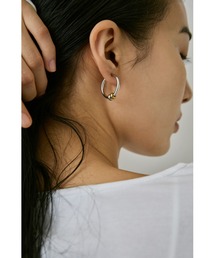 パーツ付きフープピアス/ステンレススチール