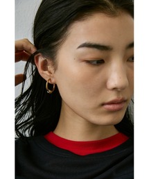 パーツ付きフープピアス/ステンレススチール