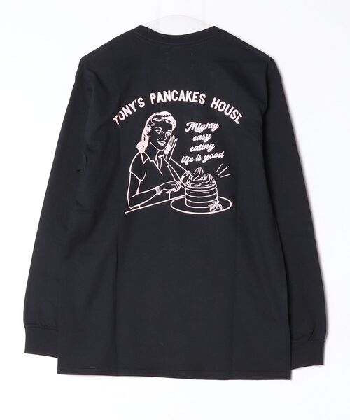 ROSE BUD（ローズバッド）の「Tony Taizsun TONY'S PANCAKE HOUSE LS TEE（Tシャツ/カットソー・レディース・ブラック/ホワイト・M/L/XL）」の3枚目の写真