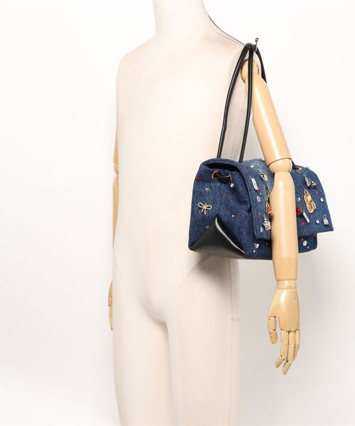 TRINKET CHARM DENIM LARGE DUAL BAG/ザ トリンケット チャーム デニム