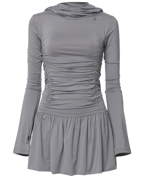 FLAREUP(フレアアップ)の「Hooded High Neck Long Dress (FL-185_Gray)(ワンピース・レディース・グレー・OS)」の7枚目の写真