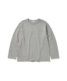 HISHANDER（ヒズハンダー）の「RINGER LONG SLEEVE T-SHIRTS MELANGE GREY（Tシャツ/カットソー）」