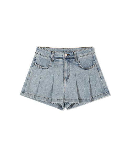 MOAA(モア)の「キュロットデニムミニスカート (ライトジーンズブルー)(スカート・レディース・その他・SMALL/MEDIUM)」の2枚目の写真