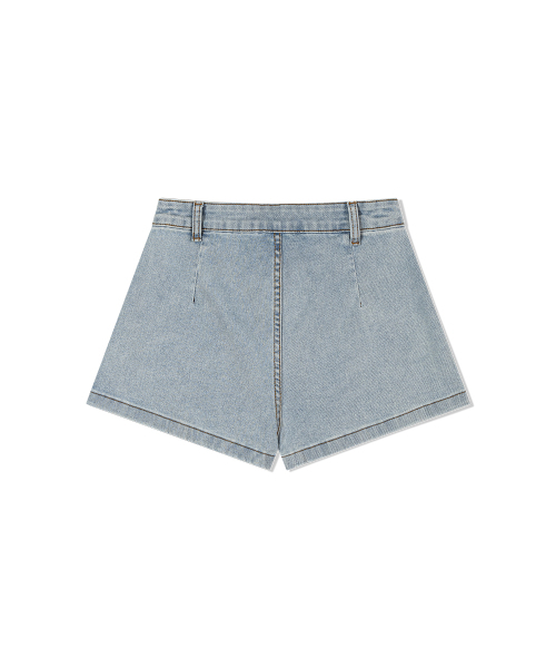 MOAA(モア)の「キュロットデニムミニスカート (ライトジーンズブルー)(スカート・レディース・その他・SMALL/MEDIUM)」の3枚目の写真
