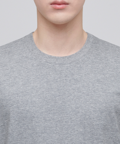 MUSINSA STANDARD（ムシンサスタンダード）の「[クールタンダード] クルーネック長袖Tシャツ [ミディアムグレー]（Tシャツ/カットソー・メンズ・その他・MEDIUM/LARGE/X-LARGE/XX-LARGE/XXX-LARGE/SMALL）」の3枚目の写真