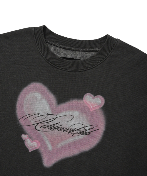 Retriever Club（レトリーバークラブ）の「HEART CROP CREWNECK [PIGMENT BLACK]（スウェット・レディース・その他・SMALL/MEDIUM）」の4枚目の写真