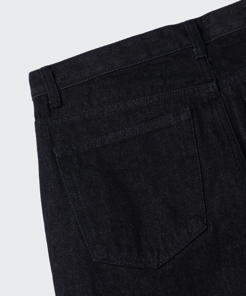 MUSINSA STANDARD（ムシンサスタンダード）の「レギュラーフィットデニムパンツ [ロー ブラック]（デニムパンツ・メンズ・その他・26/27/28/29/30/31/32/33/34/36/38/40/42）」の5枚目の写真