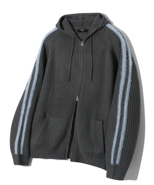 Woshable heavy breathable black hooded jacket (chacol)