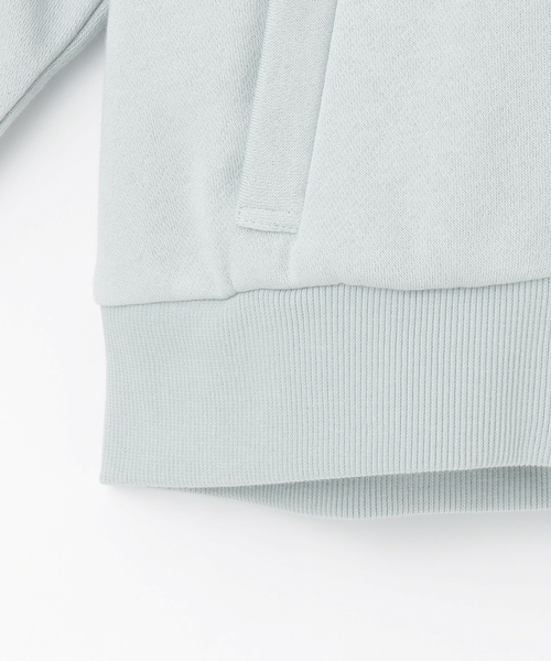 ラメ裏毛 フェイクファーフードZIPパーカ（パーカー）｜mezzo piano