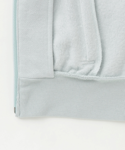 ラメ裏毛 フェイクファーフードZIPパーカ（パーカー）｜mezzo piano