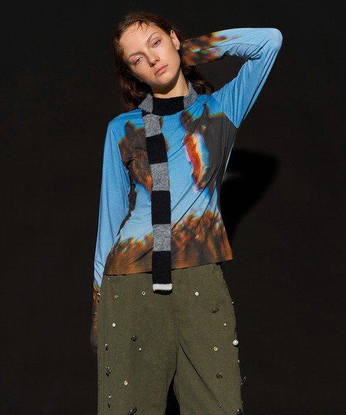 【MAISONSPECIAL】ツインホーススキントップ【新作】 Twin Horse Skin Top/ツインホーススキントップ（Tシャツ/カットソー