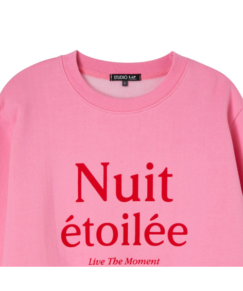 LAP（ラップ）の「フロッピ起毛ラウンドマンツーマン AR4CTA64（スウェット・レディース・ピンク/チャコール・FREE）」の4枚目の写真