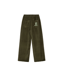 VELVET JOGGER PANTS - KHAKI