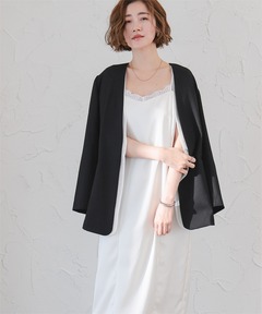 セール】Shantung V Neck ジャケット（ノーカラージャケット）｜Plage