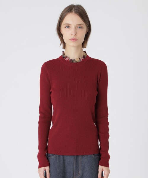 セール】【一部店舗限定】チェックカラーニットプルオーバー（ニット