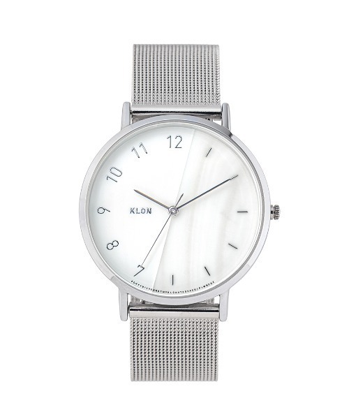 KLON(クローン)の「KLON CONNECTION HALFSHELL LATTER -SILVER MESH- 38mm(アナログ腕時計・レディース・シルバー・FREE)」の1枚目の写真