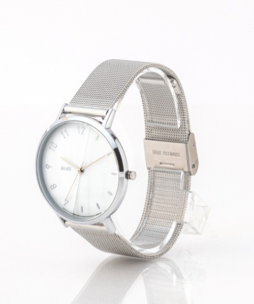 KLON(クローン)の「KLON CONNECTION HALFSHELL LATTER -SILVER MESH- 38mm(アナログ腕時計・レディース・シルバー・FREE)」の2枚目の写真