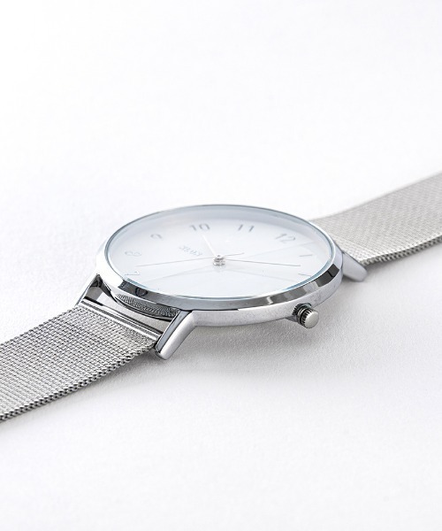 KLON(クローン)の「KLON CONNECTION HALFSHELL LATTER -SILVER MESH- 38mm(アナログ腕時計・レディース・シルバー・FREE)」の5枚目の写真