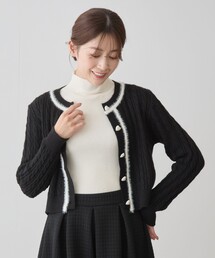 Jayro（ジャイロ）の「ハートパール釦ニットカーディガン（カーディガン/ボレロ）」