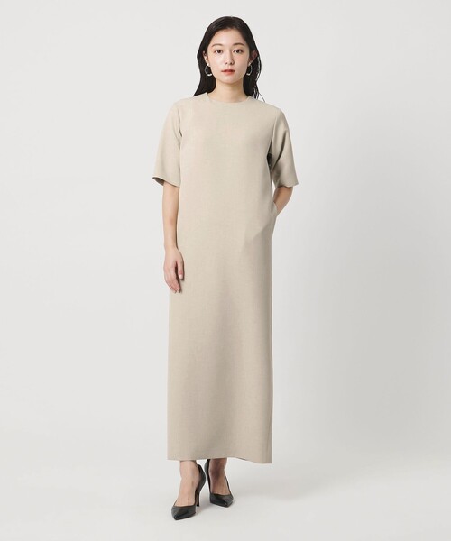 MARW UNITED ARROWS（マルゥ ユナイテッドアローズ）の「＜MARW UNITED ARROWS＞5分袖 ロング ワンピース（ワンピース・レディース・ナチュラル/ネイビー/ダークグレー・38/36/34）」の2枚目の写真