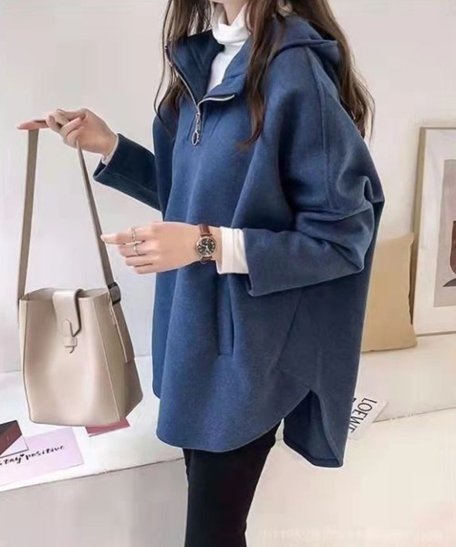 SallyLunn(サリーラン)の「フードジッププルオーバートップス(Tシャツ/カットソー・レディース・イエロー/ブルー/グレー・LARGE/MEDIUM)」の12枚目の写真