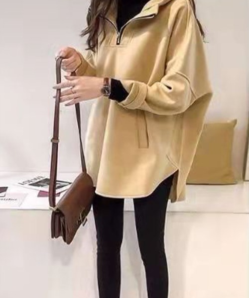 SallyLunn(サリーラン)の「フードジッププルオーバートップス(Tシャツ/カットソー・レディース・イエロー/ブルー/グレー・LARGE/MEDIUM)」の9枚目の写真