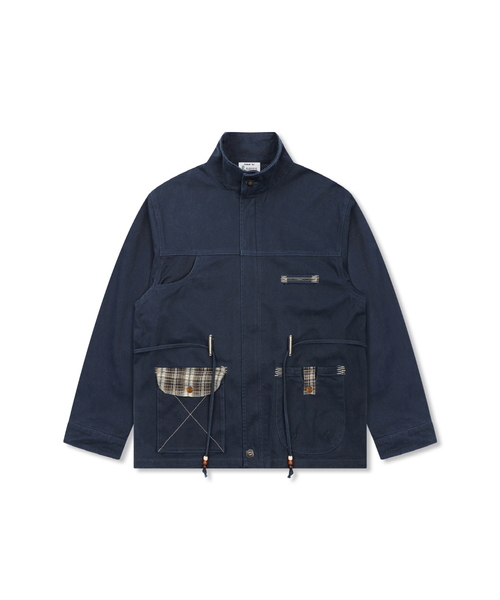 RuNaKi'Hu'(ルナキフ)の「WXJ032 ハイネチェック配色ウォッシングコットンジャケット (NAVY)(その他アウター・レディース・その他・1/2)」の1枚目の写真