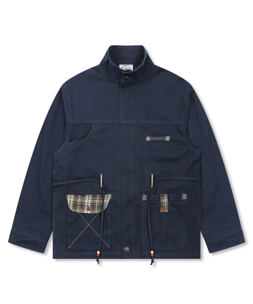 RuNaKi'Hu'(ルナキフ)の「WXJ032 ハイネチェック配色ウォッシングコットンジャケット (NAVY)(その他アウター・レディース・その他・1/2)」の4枚目の写真