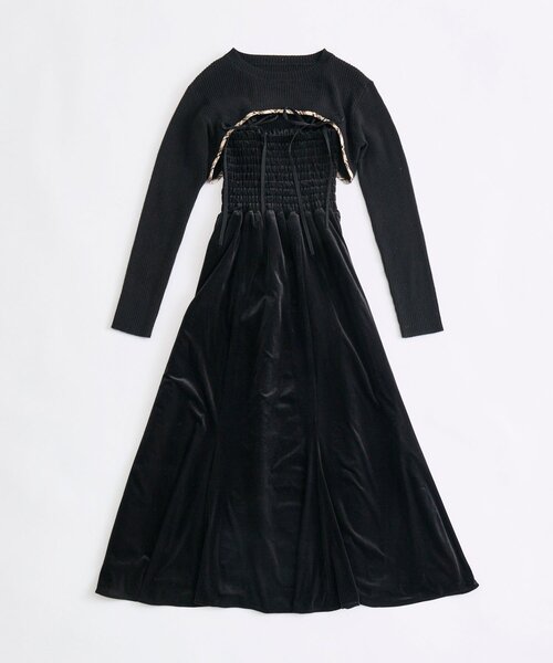 OLIVE des OLIVE（オリーブデオリーブ）の「ニットセットロングキャミワンピース（ワンピース・レディース・ブラック/ブラウン/ブラック系その他・FREE）」の11枚目の写真