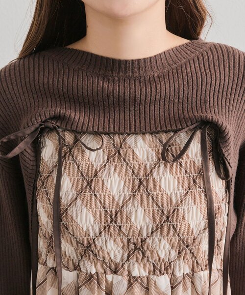 OLIVE des OLIVE（オリーブデオリーブ）の「ニットセットロングキャミワンピース（ワンピース・レディース・ブラック/ブラウン/ブラック系その他・FREE）」の21枚目の写真