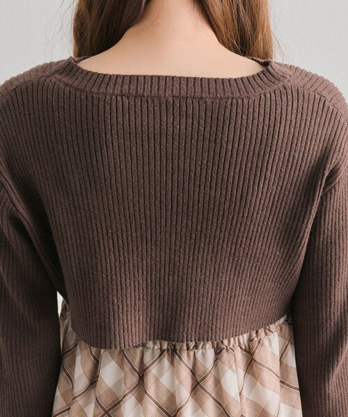 OLIVE des OLIVE（オリーブデオリーブ）の「ニットセットロングキャミワンピース（ワンピース・レディース・ブラック/ブラウン/ブラック系その他・FREE）」の22枚目の写真