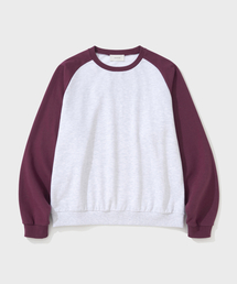 BRUSHED REGLAN SWEATSHIRT (BURGUNDY)
