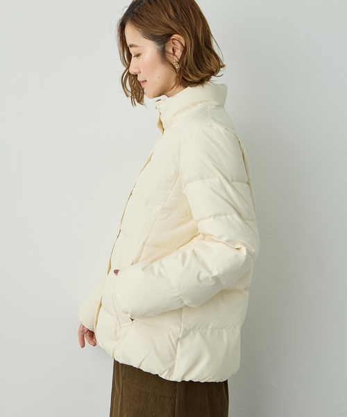 Petit Honfleur(プチオンフルール)の「ショートダウンジャケット【撥水・ダウン80%・フェザー20%】(その他アウター・レディース・アイボリー/ベージュ/ネイビー・11号/9号/13号)」の6枚目の写真