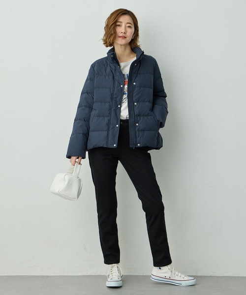 Petit Honfleur(プチオンフルール)の「ショートダウンジャケット【撥水・ダウン80%・フェザー20%】(その他アウター・レディース・アイボリー/ベージュ/ネイビー・11号/9号/13号)」の11枚目の写真
