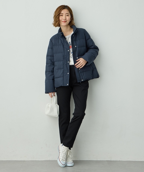 Petit Honfleur(プチオンフルール)の「ショートダウンジャケット【撥水・ダウン80%・フェザー20%】(その他アウター・レディース・アイボリー/ベージュ/ネイビー・11号/9号/13号)」の13枚目の写真