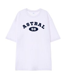 [オーバーサイズ]アストラル58 13番手コットンラウンドネック半袖Tシャツ_ホワイト