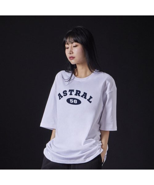 ASTRAL PROJECTION（アストラルプロジェクション）の「[オーバーサイズ]アストラル58 13番手コットンラウンドネック半袖Tシャツ_ホワイト（Tシャツ/カットソー・メンズ・その他・MEDIUM/LARGE/X-LARGE/XX-LARGE）」の2枚目の写真