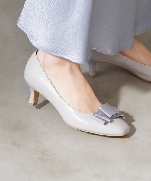 卑弥呼（ヒミコ）の「【卑弥呼】【撥水】リボンモチーフパンプス（パンプス・レディース・ブラック/ライトグレー/ネイビー・21.5cm/22.0cm/22.5cm/23.0cm/23.5cm/24.0cm/24.5cm/25.0cm/25.5cm/26.0cm/26.5cm）」の14枚目の写真