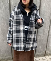 裏ボアチェックシャツ