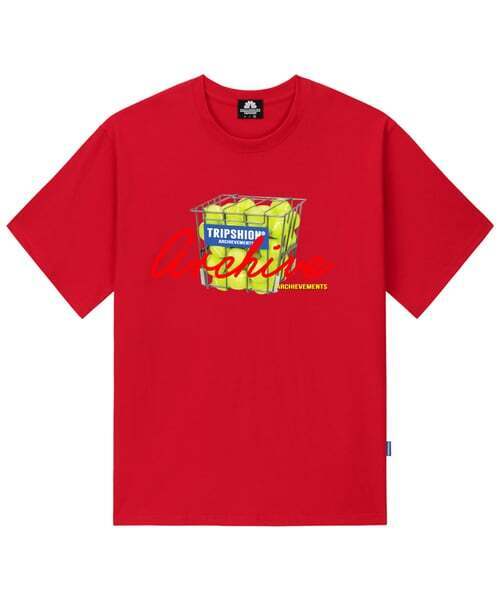 TRIPSHION(トリップション)の「TENNIS ARCHIVE Tシャツ - レッド(Tシャツ/カットソー・メンズ・その他・LARGE/MEDIUM/X-LARGE)」の1枚目の写真