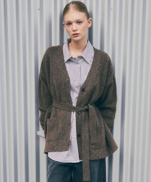 CITTA（シータ）の「Pearl Button Stripe Over Shirt_CTT385(Burgundy)（シャツ/ブラウス・レディース・バーガンディー・FREE）」の6枚目の写真