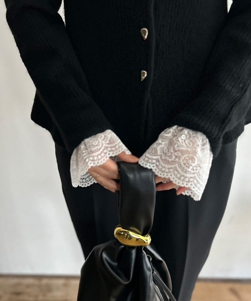 Kotoe（コトエ）の「ストレッチレース 付け袖 ショートアームカバー（アームカバー・レディース・ベージュ/ブラック/ホワイト・FREE）」の8枚目の写真