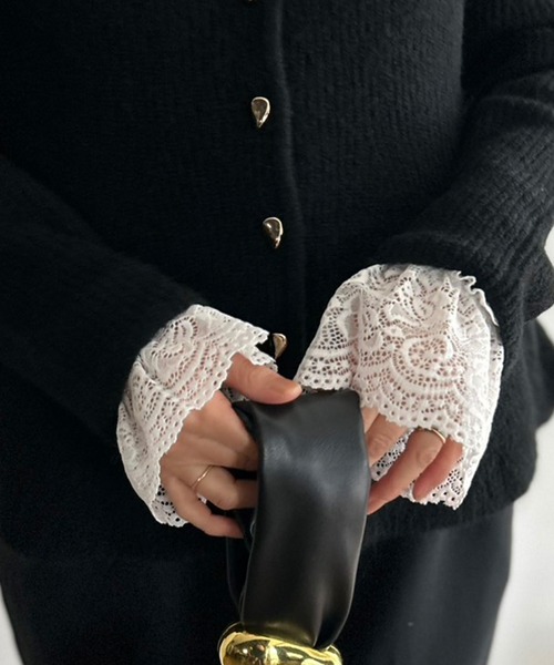 Kotoe（コトエ）の「ストレッチレース 付け袖 ショートアームカバー（アームカバー・レディース・ベージュ/ブラック/ホワイト・FREE）」の9枚目の写真