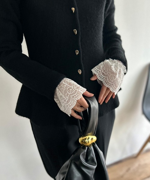 Kotoe（コトエ）の「ストレッチレース 付け袖 ショートアームカバー（アームカバー・レディース・ベージュ/ブラック/ホワイト・FREE）」の10枚目の写真