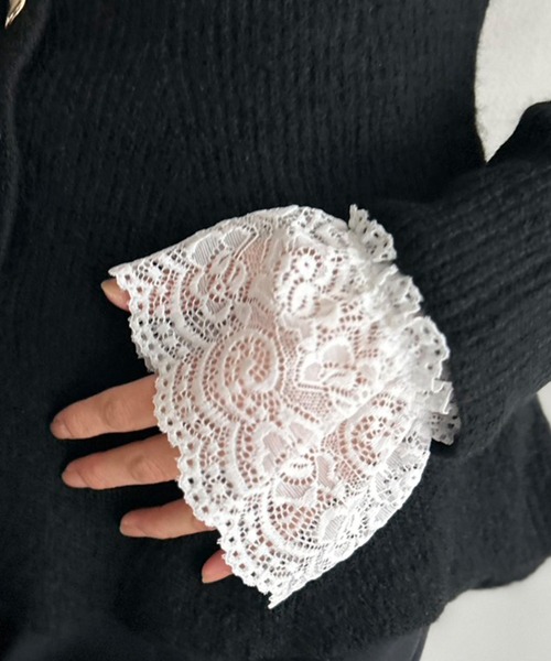 Kotoe（コトエ）の「ストレッチレース 付け袖 ショートアームカバー（アームカバー・レディース・ベージュ/ブラック/ホワイト・FREE）」の11枚目の写真
