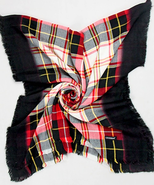 OSYAREVO（オシャレボ）の「マフラー チェック柄 大判（マフラー・レディース・ブラック×レッド/レッド・FREE）」の13枚目の写真