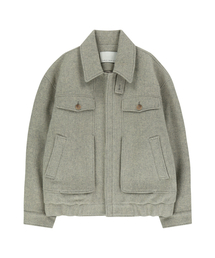 UNGIMMICK（アンジミック）の「HERRINGBONE WOOL BLOUSON (OATMEAL)（MA-1）」